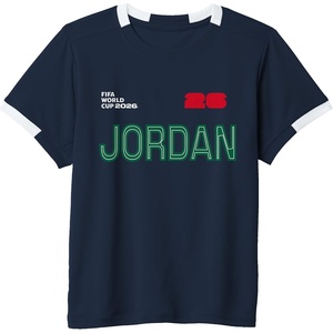 image:imageKids FIFA World CUP26 Jordan ShortSleeve Soccer JerseyNavy BlueWhite