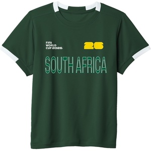 image:imageKids FIFA World CUP26 South Africa ShortSleeve Soccer JerseyDark GreenWhite