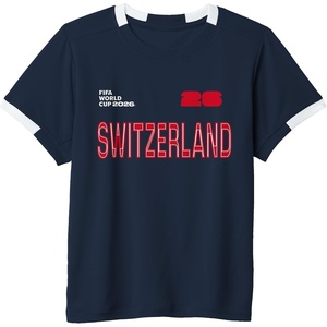 image:imageKids FIFA World CUP26 Switzerland ShortSleeve Soccer JerseyNavy BlueWhite
