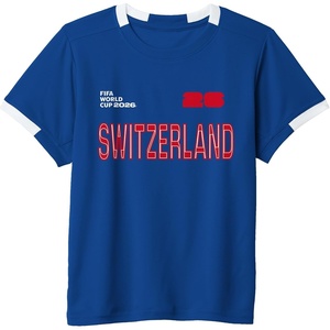 image:imageKids FIFA World CUP26 Switzerland ShortSleeve Soccer JerseyRoyal BlueWhite