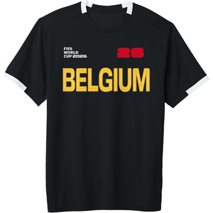 image:imageFIFA World CUP26 Belgium ShortSleeve Soccer JerseyBlackWhite
