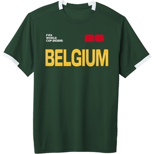 image:imageFIFA World CUP26 Belgium ShortSleeve Soccer JerseyDark GreenWhite