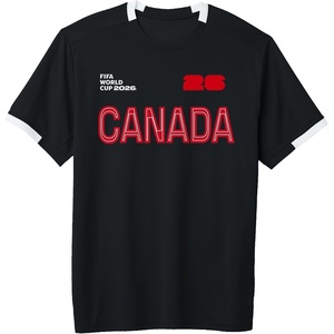 image:imageFIFA World CUP26 Canada ShortSleeve Soccer JerseyBlackWhite