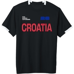 image:imageFIFA World CUP26 Croatia ShortSleeve Soccer JerseyBlackWhite