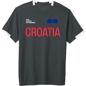 image:imageFIFA World CUP26 Croatia ShortSleeve Soccer JerseySlate GreyWhite