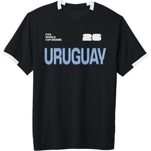 image:imageFIFA World CUP26 Uruguay ShortSleeve Soccer JerseyBlackWhite