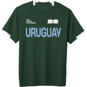 image:imageFIFA World CUP26 Uruguay ShortSleeve Soccer JerseyDark GreenWhite