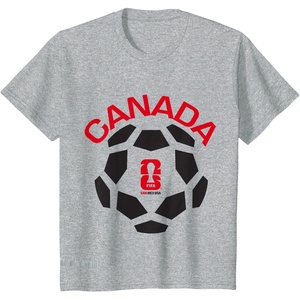 image:imageKids FIFA WORLD CUP26 Canada Host Country Panel Ball TShirtHeather Grey