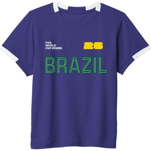 image:imageKids FIFA World CUP26 Brazil ShortSleeve Soccer JerseyPurpleWhite