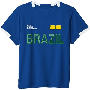 image:imageKids FIFA World CUP26 Brazil ShortSleeve Soccer JerseyRoyal BlueWhite