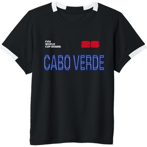 image:imageKids FIFA World CUP26 Cabo Verde ShortSleeve Soccer JerseyBlackWhite