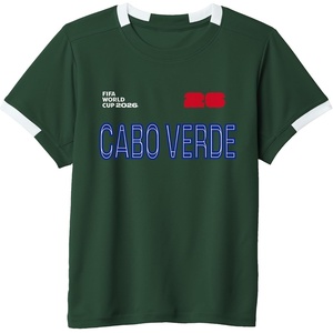 image:imageKids FIFA World CUP26 Cabo Verde ShortSleeve Soccer JerseyDark GreenWhite