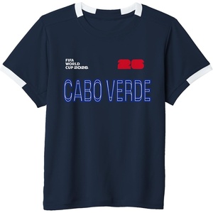 image:imageKids FIFA World CUP26 Cabo Verde ShortSleeve Soccer JerseyNavy BlueWhite