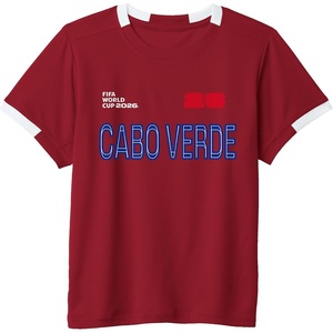 image:imageKids FIFA World CUP26 Cabo Verde ShortSleeve Soccer JerseyRedWhite