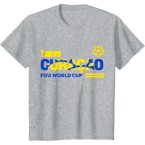 image:imageKids FIFA World CUP26 Qualifier Curacao TShirtHeather Grey
