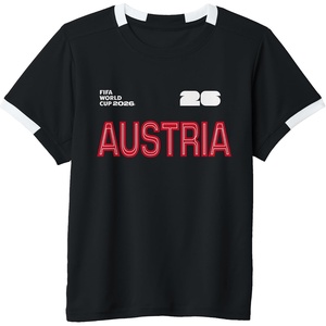image:imageKids FIFA World CUP26 Austria ShortSleeve Soccer JerseyBlackWhite