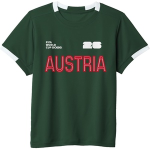 image:imageKids FIFA World CUP26 Austria ShortSleeve Soccer JerseyDark GreenWhite