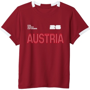 image:imageKids FIFA World CUP26 Austria ShortSleeve Soccer JerseyRedWhite