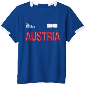 image:imageKids FIFA World CUP26 Austria ShortSleeve Soccer JerseyRoyal BlueWhite