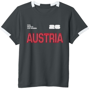 image:imageKids FIFA World CUP26 Austria ShortSleeve Soccer JerseySlate GreyWhite