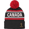image:imageOuterstuff International Soccer Unisex Youth FIFA World Cup Country Premium Bobble Cuff Pom HatBlack