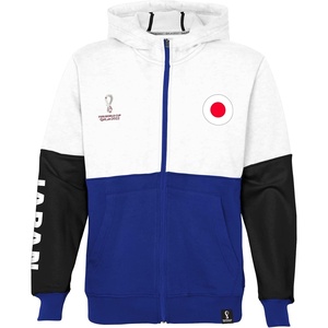 image:imageOuterstuff International Soccer Unisex Kids Fifa World Cup Country Contrast Panel Fleece HoodBlueblackwhite