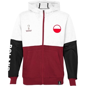 image:imageOuterstuff International Soccer Unisex Kids Fifa World Cup Country Contrast Panel Fleece HoodRedblackwhite