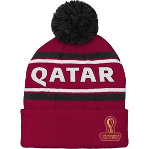 image:imageOuterstuff International Soccer Unisex Youth FIFA World Cup Country Premium Bobble Cuff Pom HatBurgundy