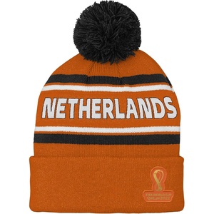 image:imageOuterstuff International Soccer Unisex Youth FIFA World Cup Country Premium Bobble Cuff Pom HatOrange