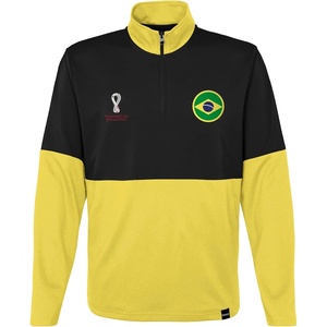 image:imageOuterstuff International Soccer mens Fifa World Cup Country 14 Zip TopBlackyellow