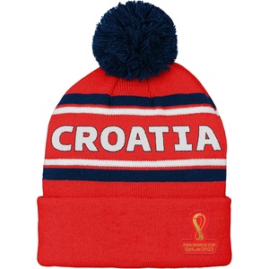 image:imageOuterstuff Mens FIFA World Cup Country Premium Bobble Cuff Pom HatRed