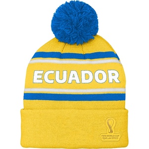 image:imageOuterstuff Mens FIFA World Cup Country Premium Bobble Cuff Pom HatYellow