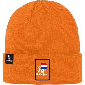 image:imageOuterstuff Unisex Youth FIFA World Cup Country Core Rib Knit Beanie HatOrange