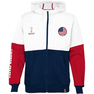 image:imageOuterstuff Unisex Kids FIFA World Cup Country Contrast Panel Fleece HoodieRednavywhite